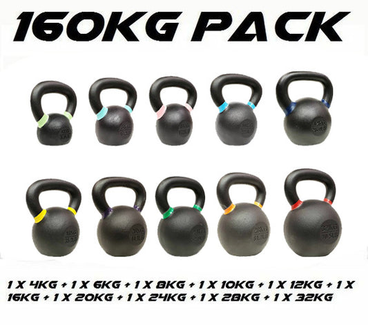 MORGAN 160KG CAST IRON KETTLEBELL PACK