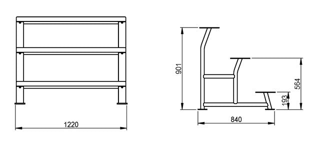 MORGAN 3 TIER ELITE KETTLEBELL RACK