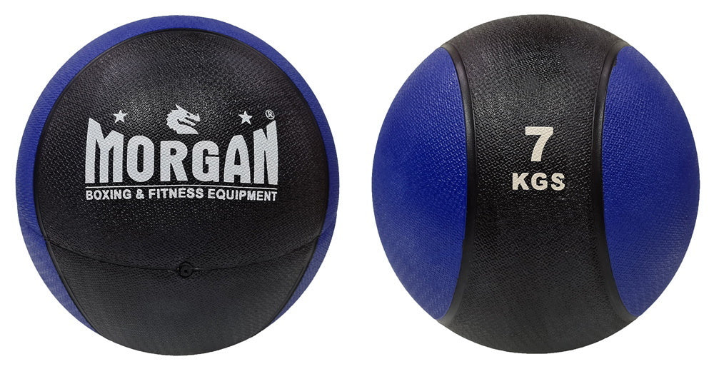 MORGAN 2-TONE COMMERCIAL RUBBER MEDICINE BALL SET OF 5 (3 + 4 + 5 + 7 + 10KG)