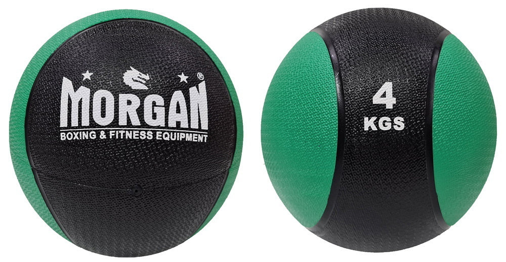 MORGAN 2-TONE COMMERCIAL RUBBER MEDICINE BALL SET OF 5 (3 + 4 + 5 + 7 + 10KG)