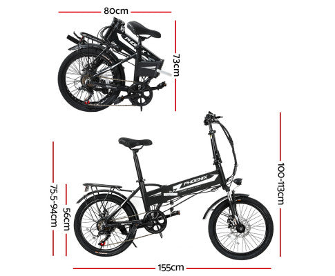 Phoenix 20 Inch Electric Bike Folding Urban Bicycle eBike Removable Battery