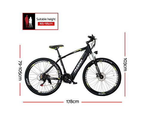 Phoenix 27.5 Inch Electric Bike Mountain Bicycle eBike Built-in Battery