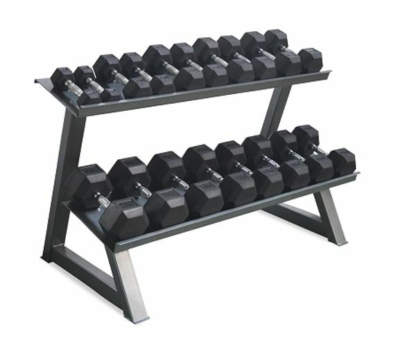 MORGAN RUBBER HEX DUMBBELL RACK - DLX