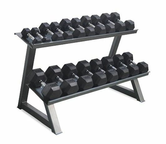 MORGAN RUBBER HEX DUMBBELL RACK - DLX