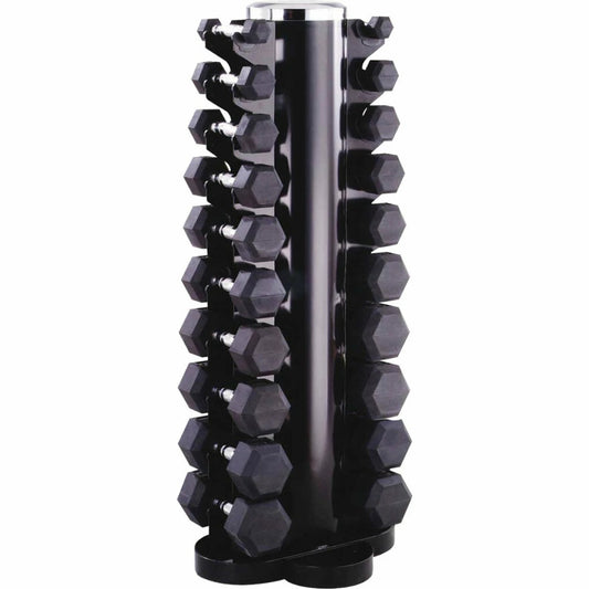 MORGAN RUBBER HEX PACK 110KG (1-10KG) + VERTICAL STAND