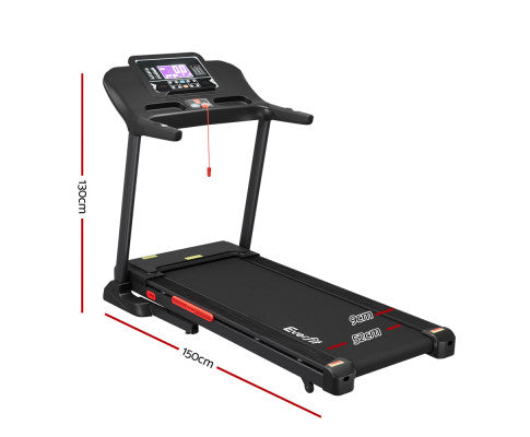 Everfit Treadmill Electric Auto Incline Home Gym Fitness Excercise Machine 520mm