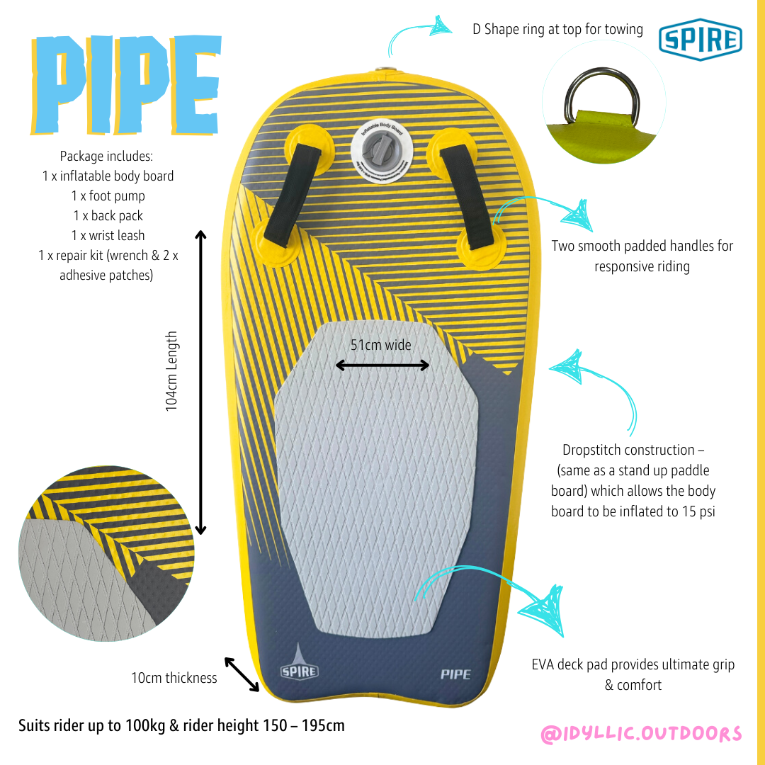 Spire Pipe Inflatable Bodyboard