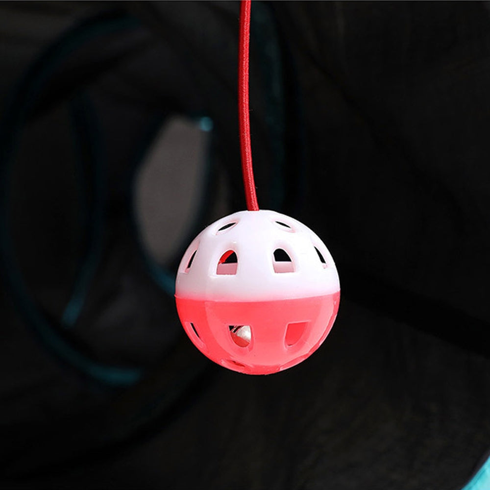 pet tunnel with pink and white play ball