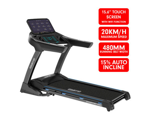 Powertrain V1100 Treadmill with Wifi Touch Screen & Incline