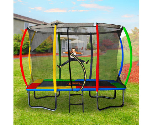 Kahuna 8ft x 11ft Outdoor Rectangular Trampoline With Safety Enclosure