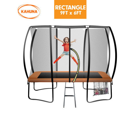 Kahuna 6ft X 9ft Trampoline Free Safety Net Spring Pad Cover Mat Ladder Basketball Set