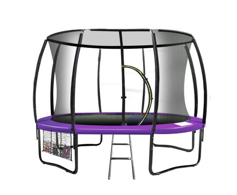 Kahuna 16ft Trampoline Free Ladder Spring Mat Net Safety Pad Cover Round Enclosure - Purple