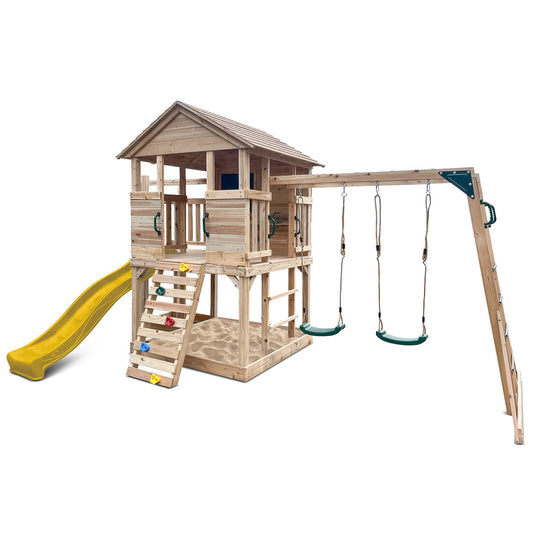 Lifespan Kids Kingston Cubby House with 2.2m Yellow Slide
