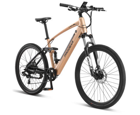 Progear Bikes E-Trail Dual Suspension E-Bike 27.5*18" in Sandstorm