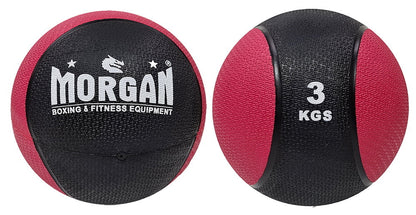 MORGAN 2-TONE COMMERCIAL RUBBER MEDICINE BALL SET OF 5 (3 + 4 + 5 + 7 + 10KG)
