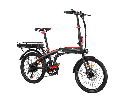 Everfit Folding Electric Bike Urban City Bicycle eBike Rechargeable Battery 250W