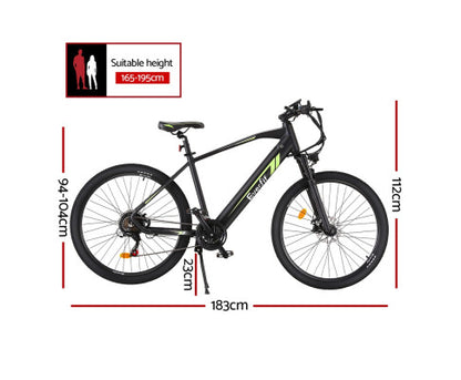 Everfit 27.5 Inch Electric Bike Mountain Bicycle eBike Battery 21 Speed