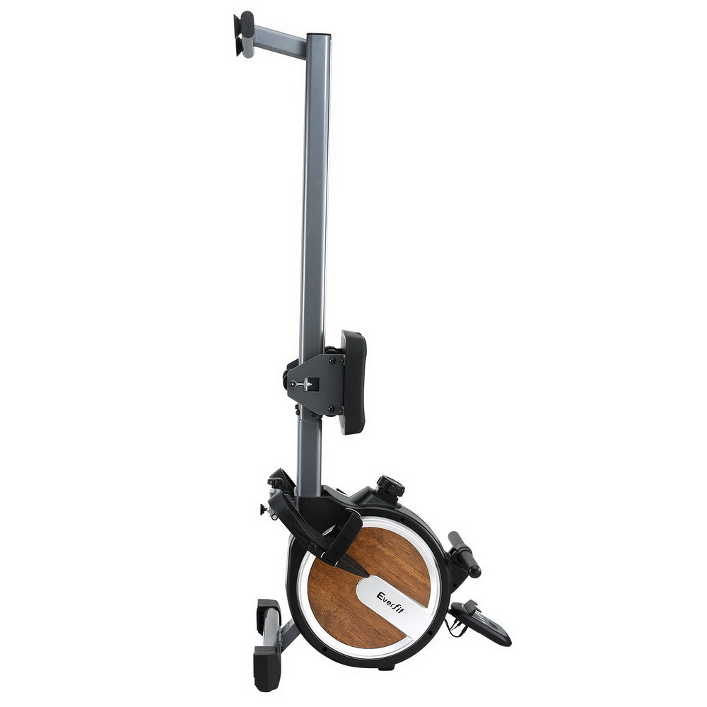 Everfit 16 Level Magnetic Rowing Machine for Home with App Connect Walnut