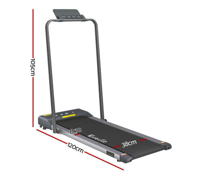 Everfit Treadmill Electric Walking Pad Under Desk Home Gym Fitness 380mm Grey