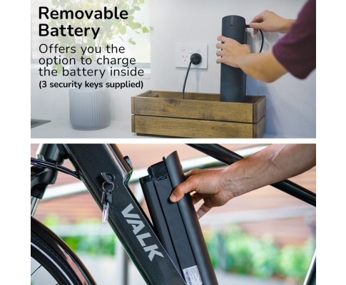 Valk Metro ST 5 + Electric Bike, Mid-Drive, Step-Through, Medium, Dark Grey