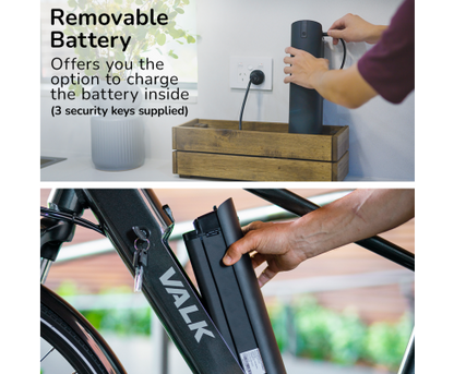 Valk Metro ST 5 + Electric Bike, Mid-Drive, Step-Through, Medium, Dark Grey