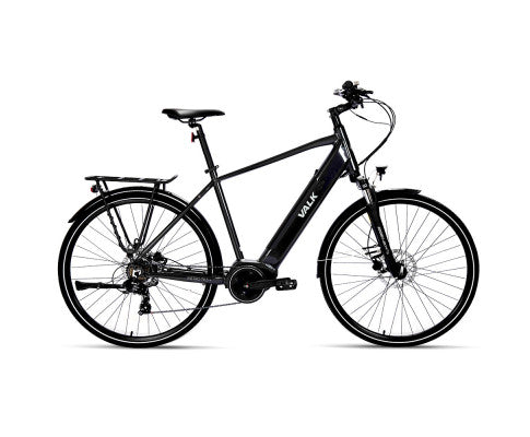 VALK Metro TR 5 + Electric Hybrid Bike, Gen II, Mid-Drive, Medium, Dark Grey