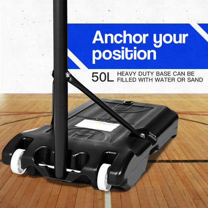 Dr. Dunk Adjustable Basketball Stand System Kids Hoop Portable Height Rim Ring