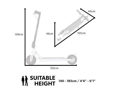 VALK 400W Electric Scooter, with Suspension for Adults Portable Folding Ride On,Synergy 5 MkII White