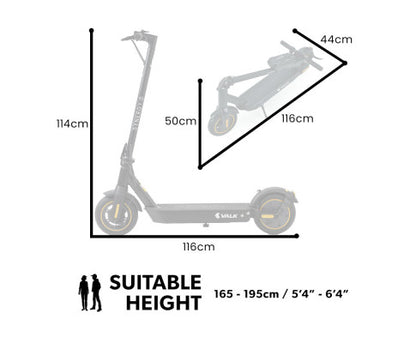 VALK Synergy 7 MkII 500W Electric Scooter 15Ah 37V Battery Foldable E-Scooter Adult Ride On