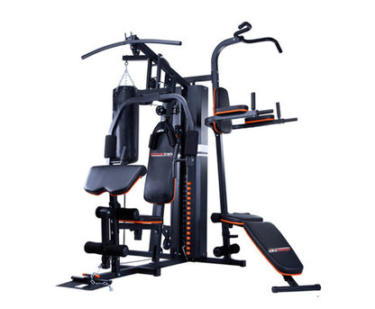 Powertrain Multi Station Home Gym 150lbs Weights Punching Bag