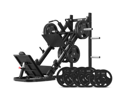 CORTEX LP-10 45 Degree Leg Press/Hack Squat with 100kg Olympic Tri-Grip Weight Plate Set