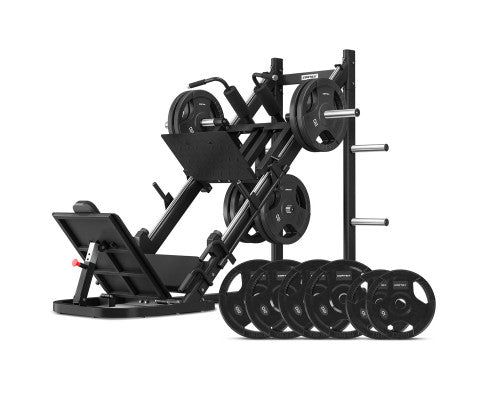 CORTEX LP-10 45 Degree Leg Press/Hack Squat with 100kg Olympic Tri-Grip Weight Plate Set