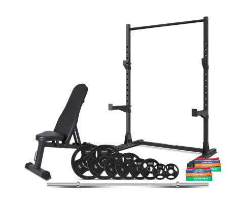 CORTEX 95kg SR-3 Squat Rack Home Gym Package