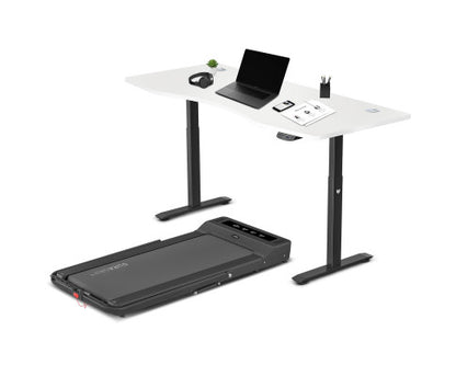 LSG Nimbus Walking Pad Treadmill + ErgoDesk Automatic Standing Desk 1800mm (White)