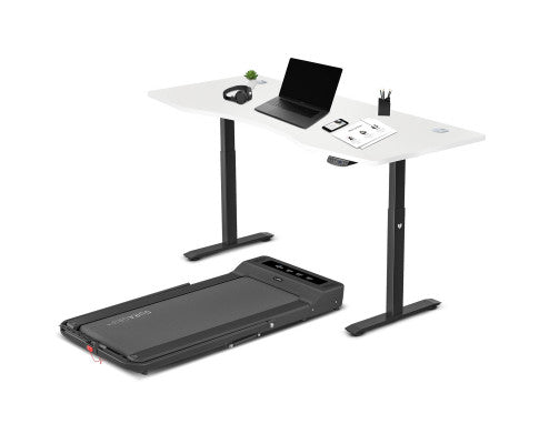 LSG Nimbus Walking Pad Treadmill + ErgoDesk Automatic Standing Desk 1800mm (White)