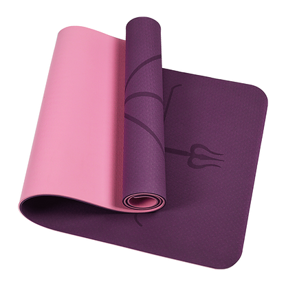 8mm TPE Yoga Mat Exercise Fitness Gym Pilates Non Slip Dual Layer