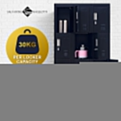 12-Door Locker for Office Gym Shed School Home Storage - Padlock-operated