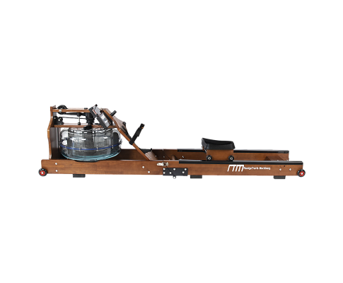 Water Rowing Machine Resistance Foldable Wood Premium Fitness Equipment