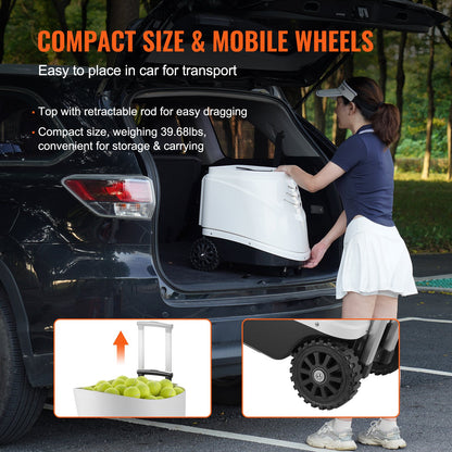 VEVOR Tennis Ball Machine Automatic Portable Ball Launcher Training Practice SV3
