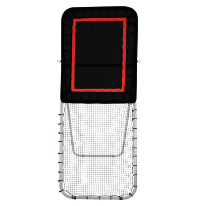 VEVOR Folding Lacrosse Rebounder for Backyard, 3x8 Ft Volleyball Bounce Back Net, Pitchback Throwback Baseball Softball Return Training Screen, Adjustable Angle Shooting Practice Training Wall, Black